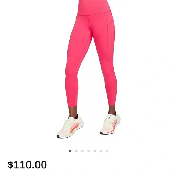 NWT Nike Pink High-Waisted Leggings Medium - Picture 3 of 5